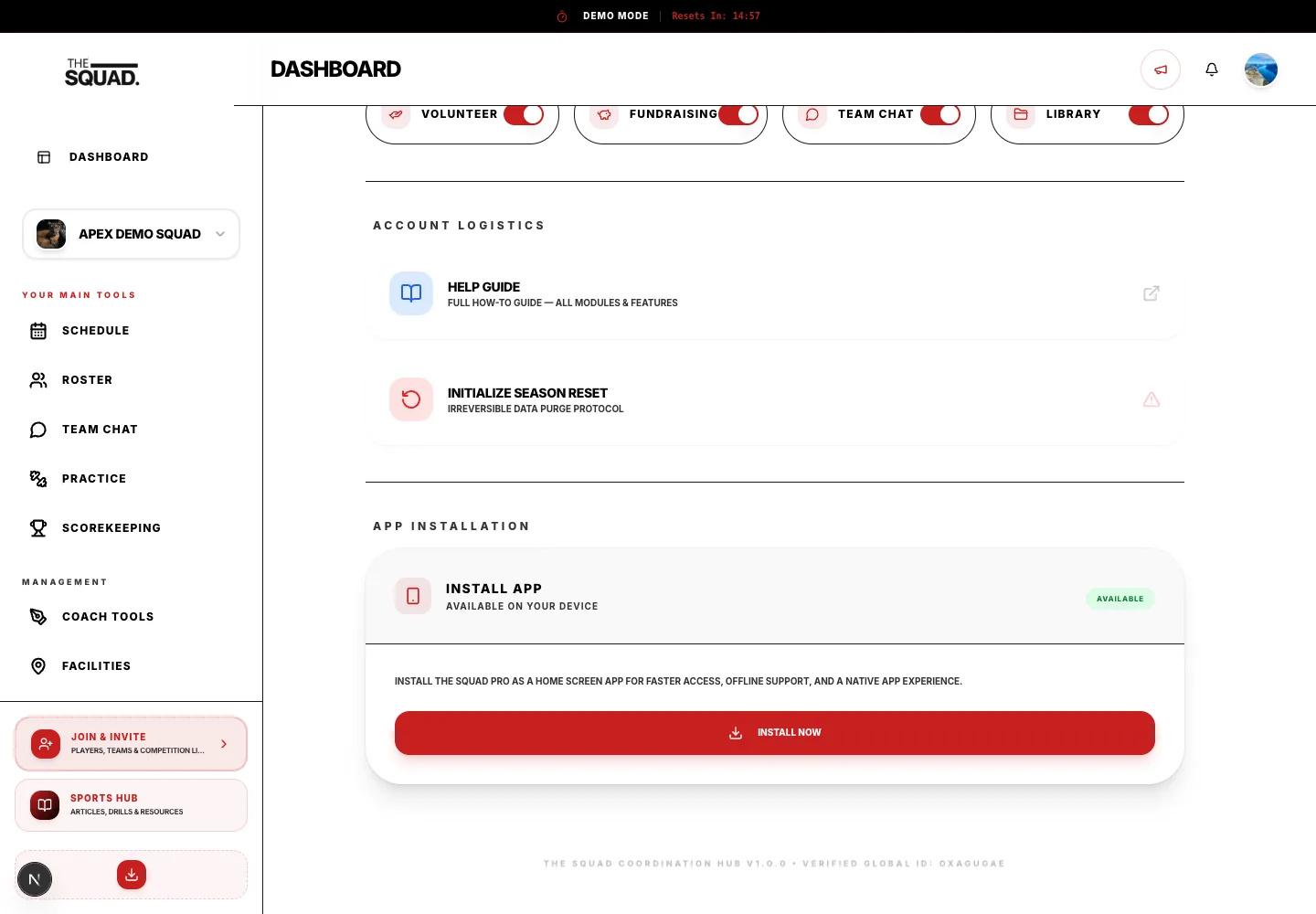 App Installation explains the options available to the current device.