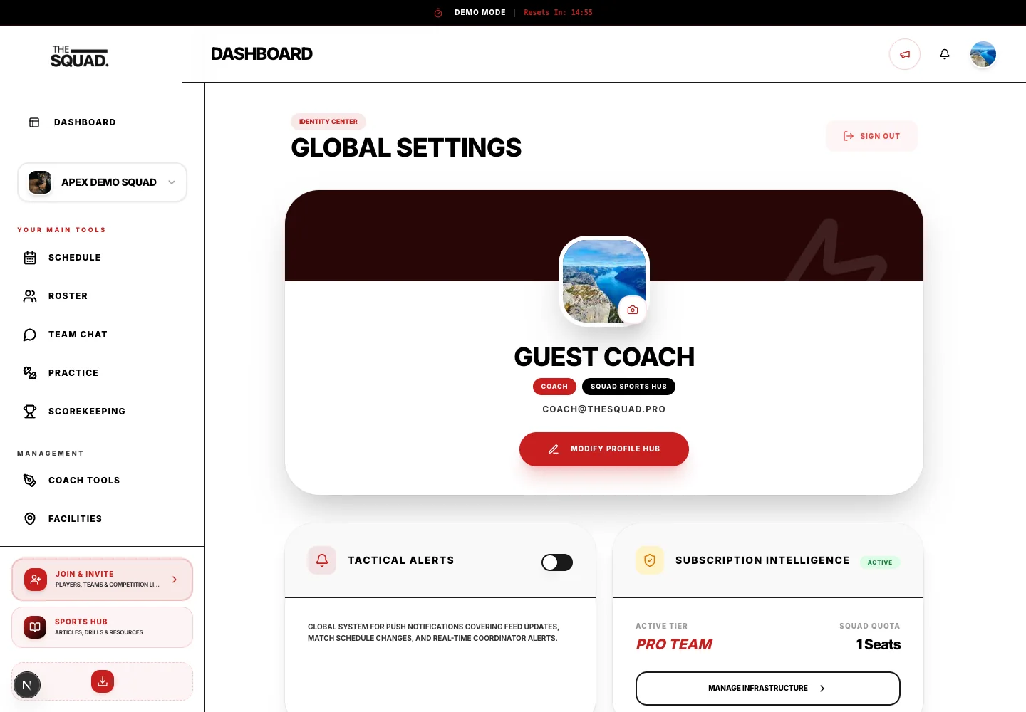 Notification preferences in Global Settings.